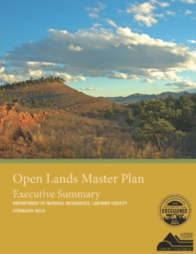 Cover from Larimer County’s Open Lands Master Plan. Source - Larimer County