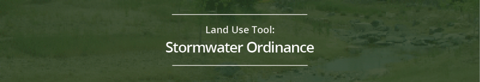 Banner with a photo of a creekbed, with a transparent green overlay and the title of this section